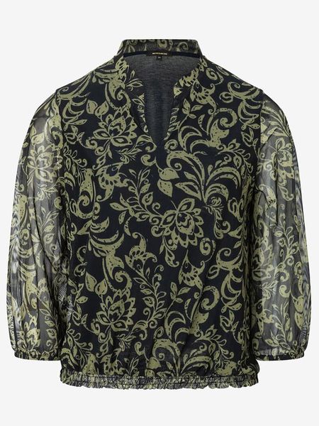 More & More Bluzka w kolorze czarno-zielonym rozmiar: 46. Czarne bluzki More & More, bez wzorów, bez kołnierzyka, bez ramiączek. Za 52,30 zł.