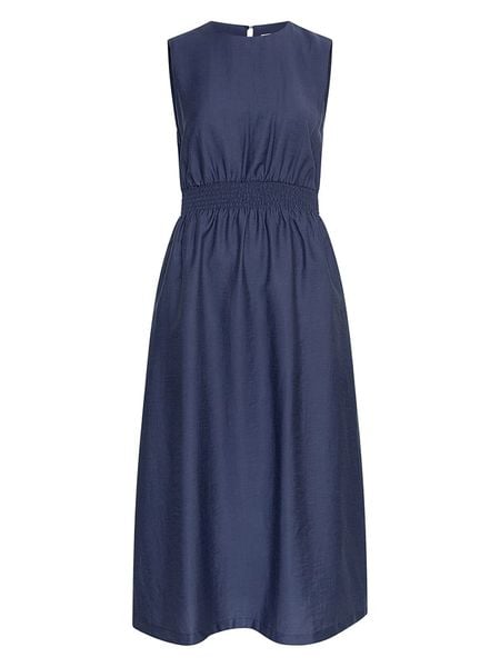 MOSS COPENHAGEN Sukienka w kolorze granatowym rozmiar: S. Niebieskie sukienki Moss Copenhagen, s, bez wzorów, z wiskozy, bez kołnierzyka, bez ramiączek, midi. Za 154,07 zł.