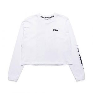 Bluza sportowa damska Fila Wmn Calandra Cropped LS Shirt. Białe bluzy Fila, m, bez wzorów, bez kaptura. W wyprzedaży za 139,00 zł.