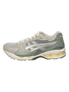 Asics Sneakersy "Kayano 14" w kolorze zielonym rozmiar: 37,5. Zielone trampki ASICS, bez wzorów, z materiału, bez zapięcia. Za 599,45 zł.
