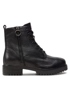 Caprice Trapery 9-26251-43 Czarny. Czarne buty zimowe Caprice, ze skóry, bez obcasa, bez zapięcia. Za 298,99 zł.