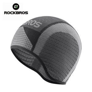 Czapka ROCKBROS Wiatroszczelna na rower. Szare czapki ROCKBROS, bez wzorów, z materiału, sportowe. Za 71,60 zł.