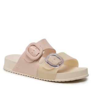 Klapki Melissa. Brązowe klapki Melissa, bez wzorów, bez obcasa. Za 409,99 zł.