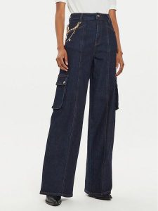 Gaudi Jeansy 421BD26014 Granatowy Wide Leg. Niebieskie jeansy Gaudi, bez wzorów, z bawełny. Za 579,99 zł.