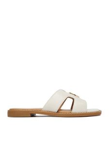 Beverly Hills Polo Club Klapki EO-WI16-ALYSHA-02 Biały. Białe klapki Beverly Hills Polo Club, bez wzorów, ze skóry, bez obcasa. Za 279,99 zł.