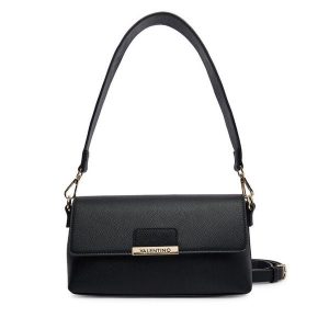 Torebka Valentino. Czarne listonoszki Valentino, bez wzorów, bez dodatków. Za 549,99 zł.