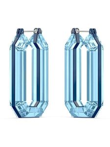 Swarovski Kolczyki-kreole z kryształami rozmiar: onesize. Niebieskie kolczyki Swarovski, z kryształem, metalowe. Za 399,03 zł.
