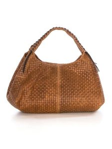 Mia Tomazzi Skórzany shopper bag "Pitigliano" w kolorze koniakowym - 41 x 34 x 30 cm rozmiar: onesize. Brązowe shopper bag Mia Tomazzi, bez wzorów, z materiału, na ramię, bez dodatków. Za 317,72 zł.