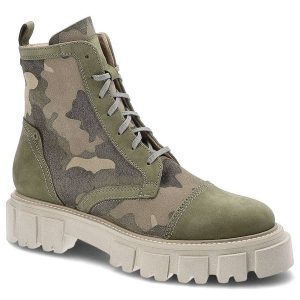 Zielone Botki Simen Modne Buty Damskie. Zielone botki Simen, na wiosnę, bez wzorów, z nubiku, bez obcasa, na obcasie, bez zapięcia. Za 379,00 zł.