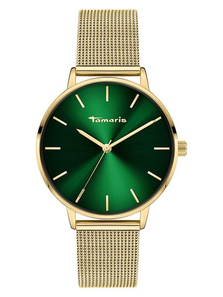 Tamaris Zegarek kwarcowy w kolorze złoto-zielonym rozmiar: onesize. Zielone, analogowe zegarki Tamaris. Za 198,45 zł.
