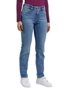 Lee Dżinsy - Slim fit - w kolorze niebieskim rozmiar: W29/L33. Niebieskie jeansy Lee, z aplikacjami. Za 140,53 zł.