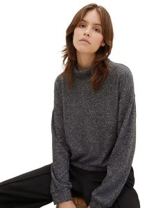Tom Tailor Bluza w kolorze antracytowym rozmiar: S. Czarne bluzy Tom Tailor, bez wzorów. Za 65,85 zł.