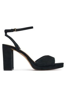 Aldo Sandały Gracious 13966706 Czarny. Czarne sandały ALDO, bez wzorów, z nubiku, bez obcasa, na słupku, bez zapięcia. Za 419,99 zł.
