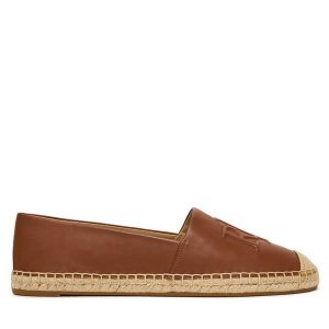Espadryle LAUREN RALPH LAUREN. Brązowe espadryle Lauren Ralph Lauren, bez wzorów, bez obcasa. Za 619,99 zł.