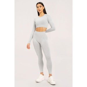 Legginsy fitness damskie Gym Glamour sprane. Brązowe legginsy GYM GLAMOUR, bez wzorów. Za 159,99 zł.