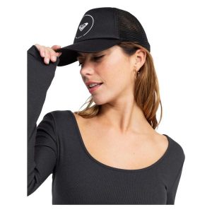 Czapka Trucker dla Kobiety TRUCKIN Czarny. Brązowe czapki Roxy, bez wzorów, z materiału. Za 119,99 zł.