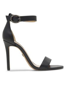 Nine West Sandały WFA2646-1 Czarny. Czarne sandały Nine West, bez wzorów, ze skóry, bez obcasa, na szpilce, bez zapięcia. Za 184,99 zł.