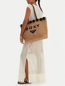 Roxy Torebka CWBEO-ROXY-L-003-09 Beżowy. Brązowe shopper bag Roxy, bez wzorów, bez dodatków. Za 119,99 zł.