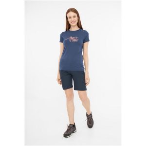 Koszulka turystyczna damska Viking Lenta Bamboo. Niebieskie koszulki sportowe Viking, bez wzorów, bez ramiączek. Za 129,90 zł.