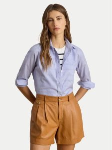 LAUREN RALPH LAUREN Koszula 200940254002 Błękitny Straight Fit. Niebieskie koszule Lauren Ralph Lauren, s, bez wzorów, z bawełny, bez kołnierzyka, bez ramiączek. Za 483,99 zł.