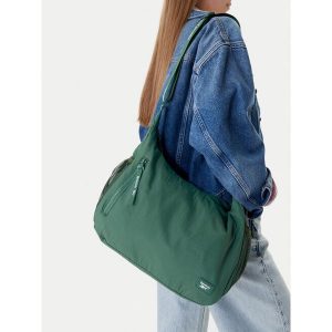 Torebka Reebok. Zielone torebki klasyczne Reebok, bez wzorów, bez dodatków. Za 89,99 zł.