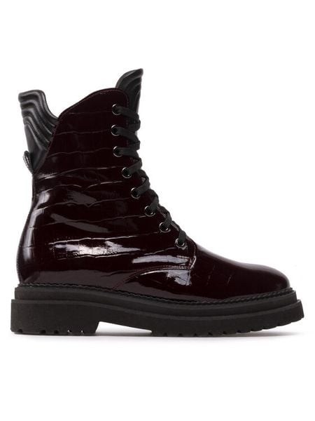 Rage Age Trapery RA-16-06-000414 Bordowy. Czerwone buty zimowe Rage Age, z lakierowanej skóry, bez obcasa, bez zapięcia. Za 399,99 zł.