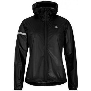 Lekka, wodoodporna kurtka damska z kapturem Craft Pro Hydro. Czarne kurtki Craft, bez wzorów, z kapturem. Za 535,00 zł.