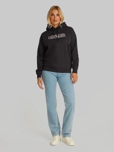 Calvin Klein Bluza w kolorze czarnym rozmiar: M. Czarne bluzy Calvin Klein, m, bez wzorów, z bawełny, z kapturem. Za 255,95 zł.