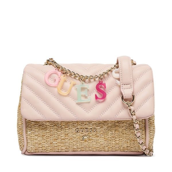 Torebka Guess. Czerwone listonoszki Guess, z aplikacjami, bez dodatków. Za 339,99 zł.