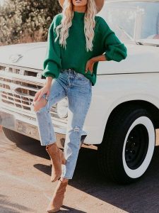 Milan Kiss Sweter w kolorze zielonym rozmiar: L. Zielone swetry oversize Milan Kiss, l, bez wzorów, bez ramiączek. Za 130,99 zł.