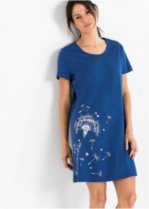 Koszula nocna z bawełny organicznej. Szare koszule nocne bonprix, bez wzorów, z bawełny, bez ramiączek. Za 59,99 zł.