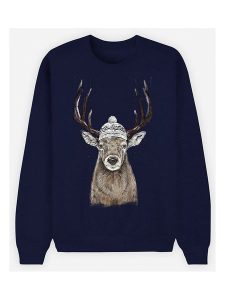 WOOOP Bluza "Outside" w kolorze granatowym rozmiar: S. Niebieskie bluzy Wooop, s, bez wzorów, z bawełny, bez kaptura. Za 100,99 zł.