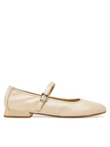 Caprice Baleriny 9-22100-44 Beżowy. Brązowe balerinki Caprice, bez wzorów, ze skóry, bez obcasa, bez zapięcia. Za 274,99 zł.