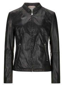 Milestone Skórzana kurtka "Jasmine" w kolorze czarnym rozmiar: 36. Czarne kurtki Milestone, bez wzorów, bez kaptura. Za 347,99 zł.