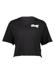 Puma Koszulka "Script" w kolorze czarnym rozmiar: XL. Czarne bluzki Puma, xl, bez wzorów, z bawełny, bez kołnierzyka, bez ramiączek. Za 70,45 zł.