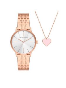 Armani Exchange Zegarek AX7145SET Złoty. Żółte, analogowe zegarki Armani Exchange. Za 739,99 zł.