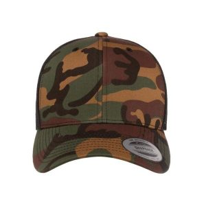 Czapka Camo Trucker Cap. Brązowe czapki FLEXFIT, bez wzorów. Za 67,99 zł.