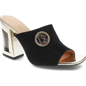 Czarne Klapki Damiss Eleganckie Buty Damskie. Czarne klapki Damiss, bez wzorów, ze skóry, bez obcasa, na obcasie. Za 239,00 zł.
