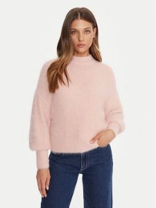 Guess Sweter W4BR25 Z3BH0 Różowy Regular Fit. Czerwone swetry klasyczne Guess, xxl, z syntetyku, bez kołnierzyka. Za 279,99 zł.