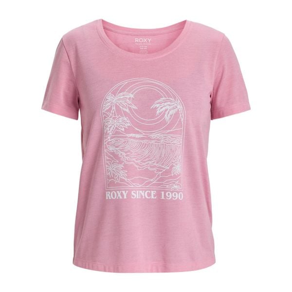 Koszulka z krótkim rękawem dla Kobiety SURFCLASSIC Różowy. Czerwone koszulki sportowe Roxy, bez wzorów, z dzianiny, bez ramiączek. Za 109,99 zł.