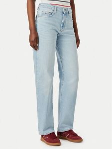 Tommy Jeans Jeansy Kira DW0DW23106 Niebieski jasny Slim Fit. Niebieskie jeansy Tommy Jeans, bez wzorów, z jeansu. Za 409,99 zł.