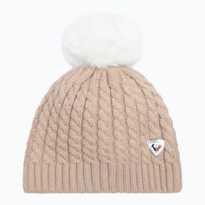 Czapka zimowa damska Rossignol Kitsi. Brązowe czapki Rossignol, bez wzorów, z materiału, eleganckie. Za 149,99 zł.