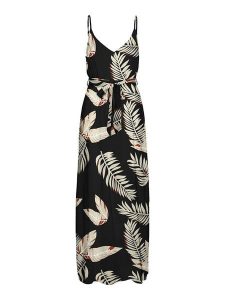 Vero Moda Sukienka w kolorze czarno-beżowym rozmiar: L. Brązowe sukienki Vero Moda, l, bez wzorów, z tkaniny, bez kołnierzyka, bez ramiączek, maxi. Za 144,92 zł.