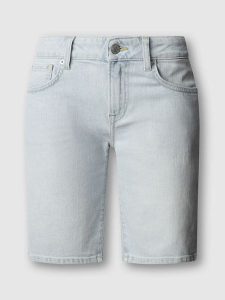 Pepe Jeans Bermudy dżinsowe "Poppy" w kolorze błękitnym rozmiar: W29. Niebieskie szorty Pepe Jeans, z aplikacjami, z jeansu, klasyczne, z podwyższonym stanem. Za 173,99 zł.