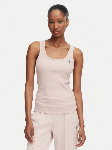 Guess Top V4YP06 K8RT2 Różowy Slim Fit. Czerwone topy Guess, xs, z aplikacjami, z wiskozy, bez kołnierzyka, bez ramiączek. Za 138,99 zł.