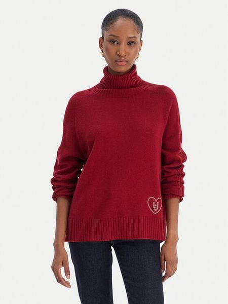 Liu Jo Golf MF5445 MS76L Czerwony Regular Fit. Czerwone golfy Liu Jo, bez wzorów, z syntetyku. Za 459,99 zł.