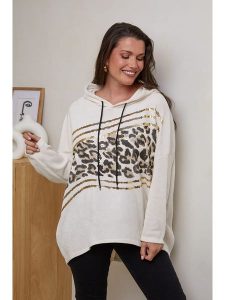 Curvy Lady Bluza w kolorze białym rozmiar: 48/50. Białe bluzy Curvy Lady, bez wzorów, z kapturem. Za 127,35 zł.