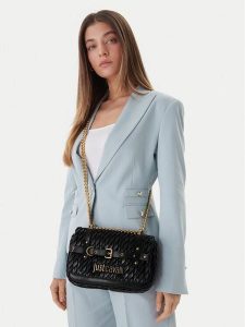 Just Cavalli Torebka 80RA4BG5 ZSD90 Czarny. Czarne torebki klasyczne Just Cavalli, bez wzorów, ze skóry, bez dodatków. Za 673,99 zł.