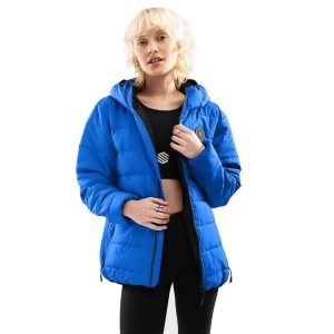 Kurtka puchowa Lifestyle damska Siroko Globe-W. Niebieskie kurtki SIROKO, xl, bez wzorów, z puchu, bez kaptura. W wyprzedaży za 212,00 zł.
