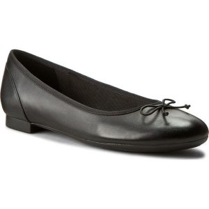 Baleriny CLARKS - Couture Bloom 261154854 Black Leather. Balerinki marki Clarks. Za 289,00 zł.